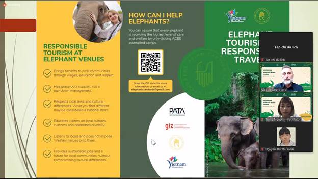 Hội thảo trực tuyến du lịch voi bền vững